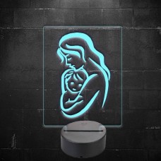 Plexiglas led Mother with baby