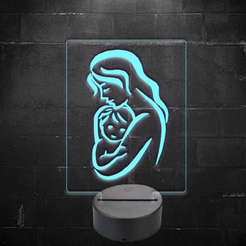 Plexiglas led Mother with baby Plexiglas led Mother with baby
