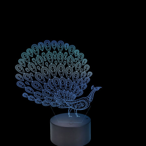 Acrylic lamp Peacock Acrylic lamp Peacock