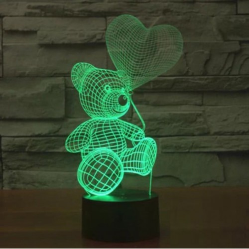 Plexiglas led Teddy bear with heart Plexiglas led Teddy bear with heart