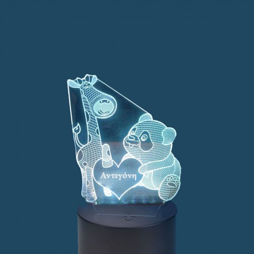 Plexiglas led Teddy bear with Giraffe Plexiglas led Teddy bear with Giraffe