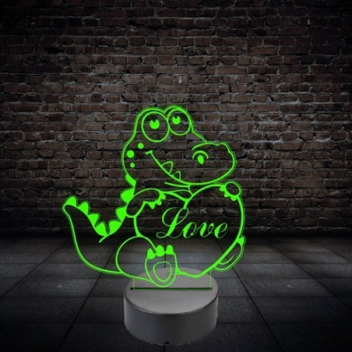 Plexiglass led Dinosaur with heart Plexiglass led Dinosaur with heart