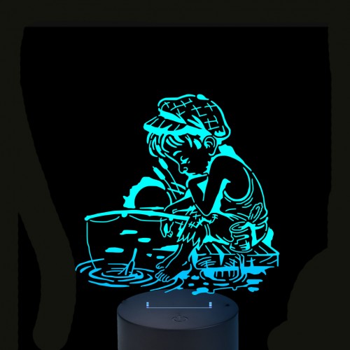 Acrylic lamp The little fisherman Acrylic lamp The little fisherman