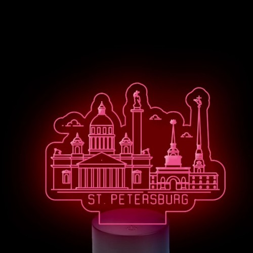 Acrylic lamp Sightseeing St Petersburg Acrylic lamp Sightseeing St Petersburg