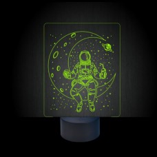 Acrylic lamp astronaut