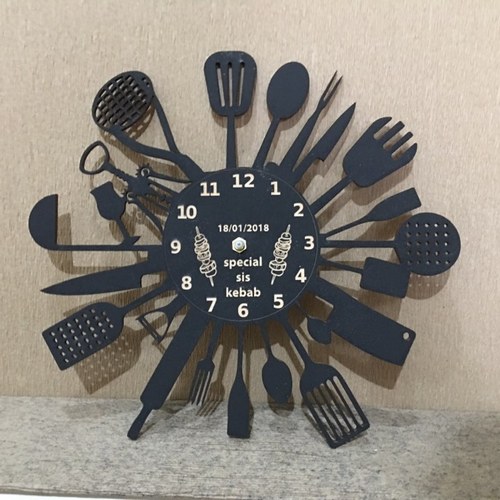 Wooden wall clock Kebab Wooden wall clock Kebab