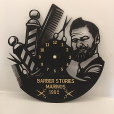 Wooden wall clock barber