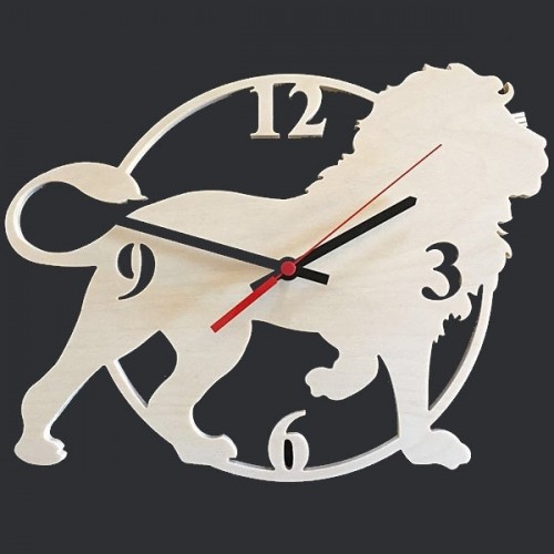 Wooden wall clock Lion Wooden wall clock Lion