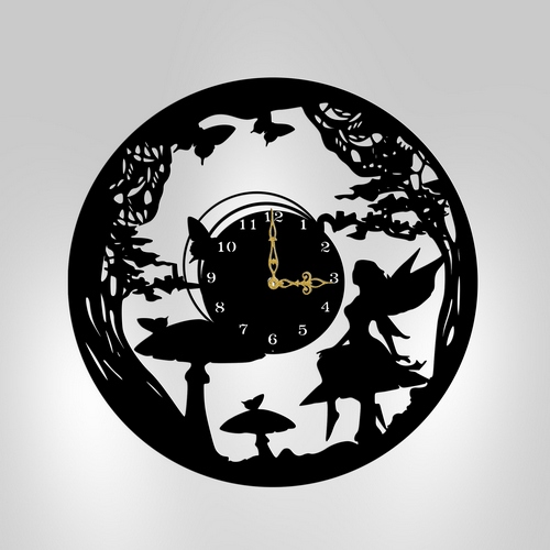 Wooden wall clock Fairy Wooden wall clock Fairy
