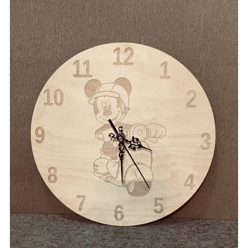 Wooden wall clock Mickey or comic hero of your choice Wooden wall clock Mickey or comic hero of your choice