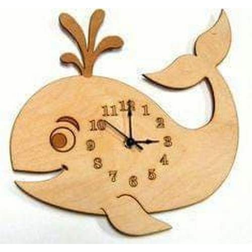 Wooden wall clock Whale Wooden wall clock Whale