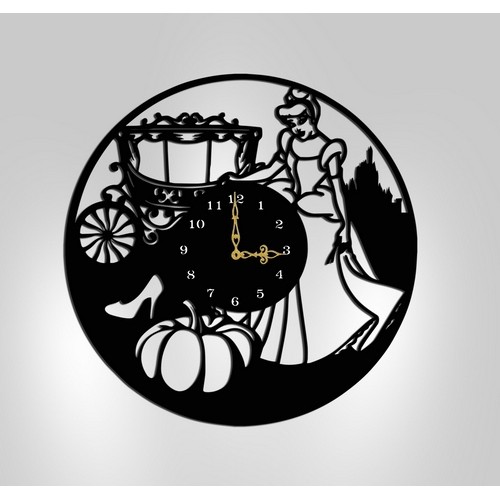 Wooden wall clock Cinderella Wooden wall clock Cinderella