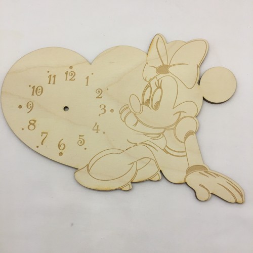 Wooden wall clock Minnie Mouse Wooden wall clock Minnie Mouse