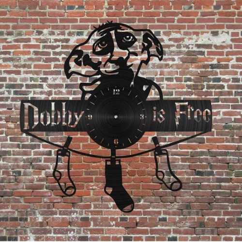 Wooden Dobby is Free clock