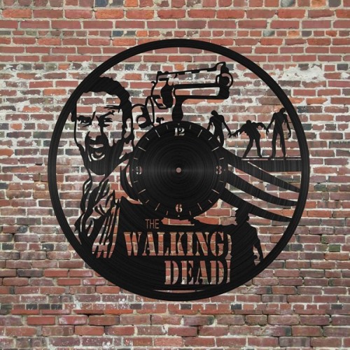 Wooden Walking dead clock