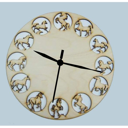 Wooden wall clock Horses Wooden wall clock Horses