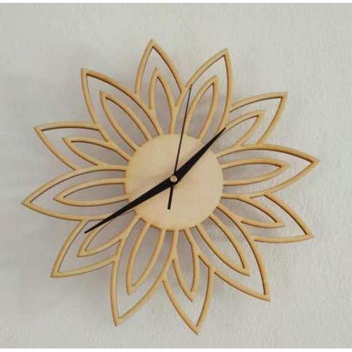 Wooden clock Flower Wooden clock Flower