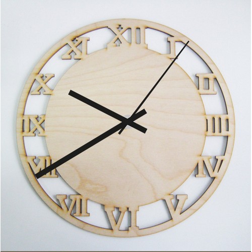 Wooden clock with latin numbers Wooden clock with latin numbers
