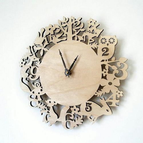 Wooden clock forest Wooden clock forest