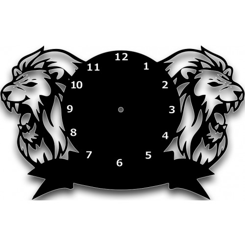 Wooden wall clock Lions Wooden wall clock Lions