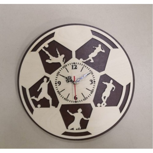 Wooden football clock Wooden football clock