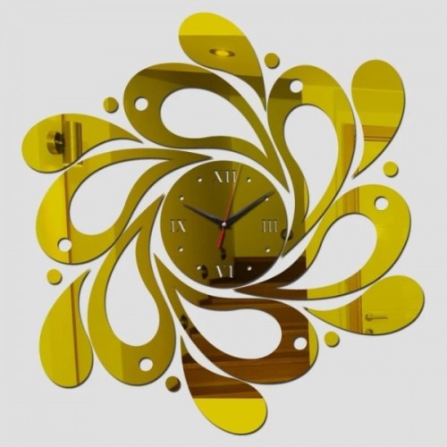 Gold acrylic clock