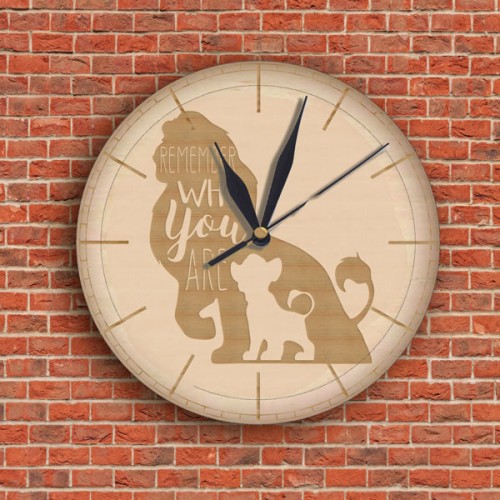 Wooden wall clock Lion Wooden wall clock Lion