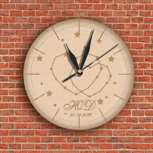 Wooden clock Love Wooden clock Love