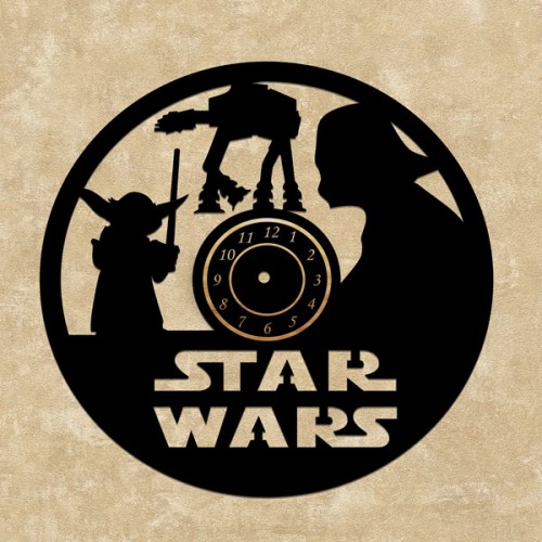 Wooden wall clock star wars Wooden wall clock star wars