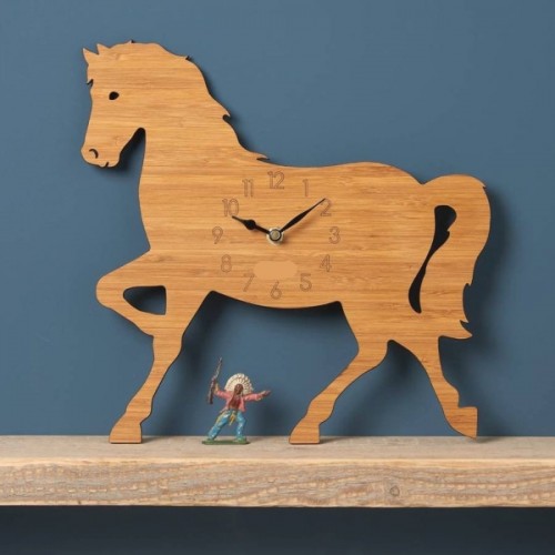 Wooden wall clock horse Wooden wall clock horse
