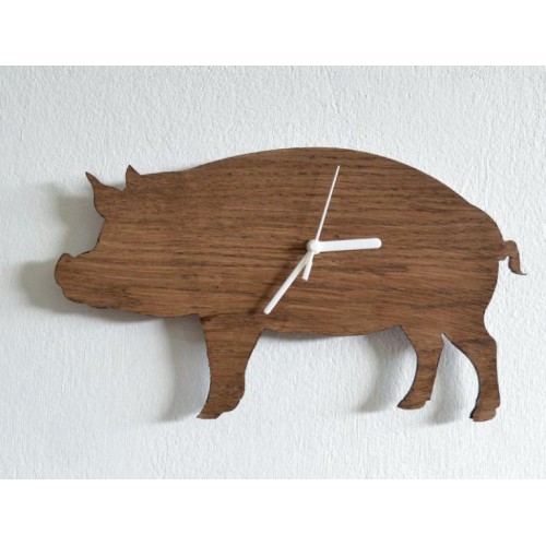 Wooden wall clock piggy Wooden wall clock piggy