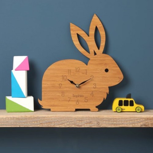 Wooden wall clock rabbit Wooden wall clock rabbit