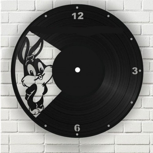 Wooden wall clock rabbit Wooden wall clock rabbit