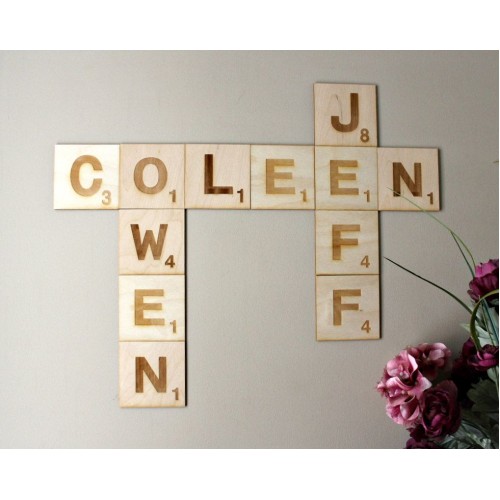 Wooden scrabble letters Wooden scrabble letters