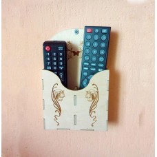 Wooden remote control holder