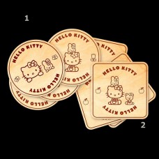 Wooden coaster set 4 pieces  Hello Kitty