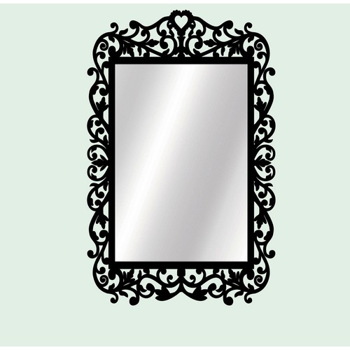 Rectangle acrylic mirror with wooden frame 