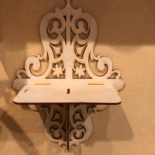 Wooden vintage shelf 