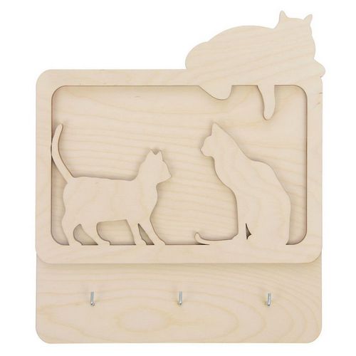 Wooden key holder Cats Wooden key holder Cats