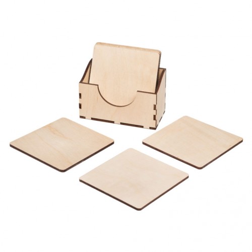 Wooden coaster set 4 pieces Wooden coaster set 4 pieces