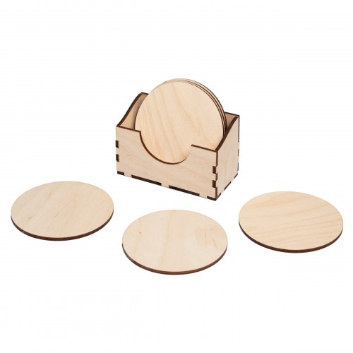 Wooden coaster set 4 pieces Wooden coaster set 4 pieces
