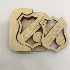 Wooden coaster set 4 pieces