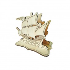 Wooden ship  napkin holder