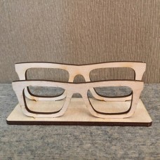 Wooden glasses napkin holder