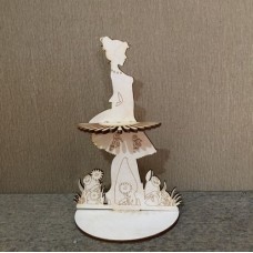 Wooden woman napkin holder 