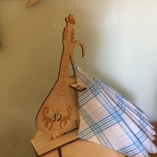 Wooden Cretan Lyre napkin holder
