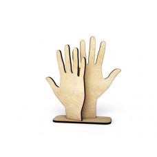 Wooden hands napkin holder
