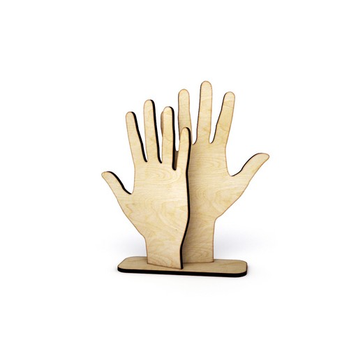 Wooden hands napkin holder Wooden hands napkin holder
