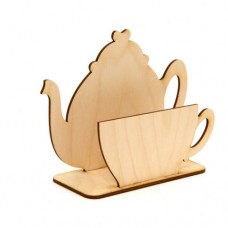 Wooden teapot napkin holder