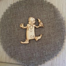Wooden Alice in Wonderland for keyring or magnet